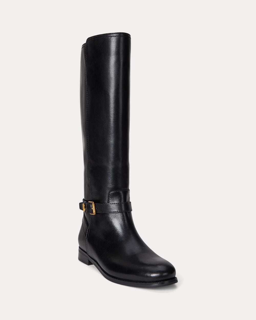 Lauren Ralph Lauren Brooke II Stiefel aus brüniertem Leder: Schwarz – alternative Ansicht
