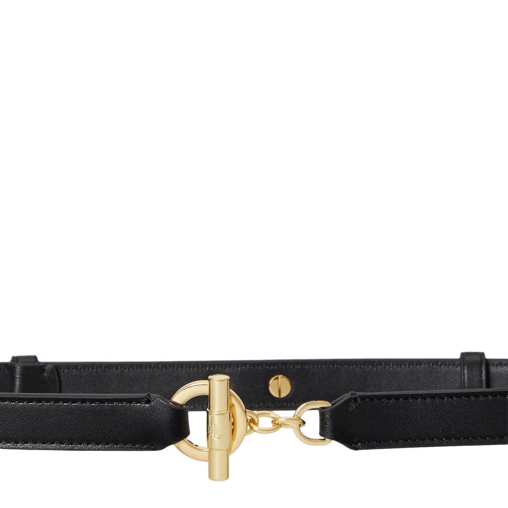 Lauren Ralph Lauren Skinny Leather Belt | Black