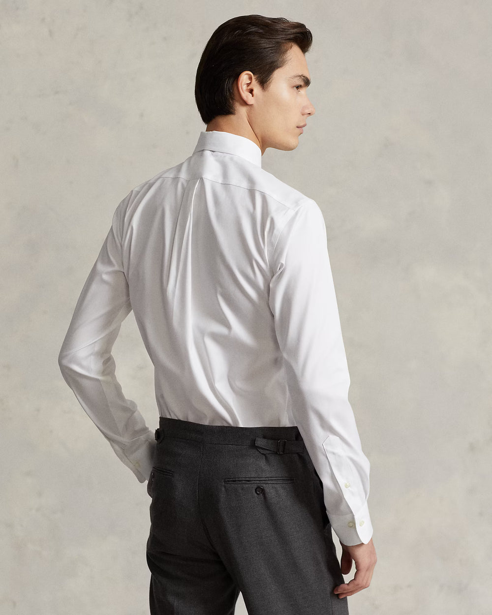 Ralph Lauren men's Custom Fit Oxford Shirt in White – alternate view