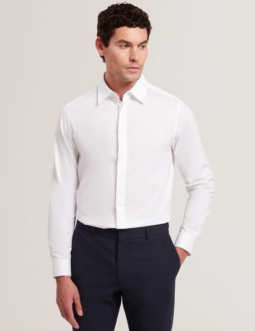 Camicia in twill elegante Ted Baker Tibor, vestibilità regolare