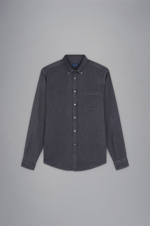 Πουκάμισο Paul &amp; Shark από βαμβάκι Giza X-Soft Light Denim: Μαύρο – εναλλακτική όψη