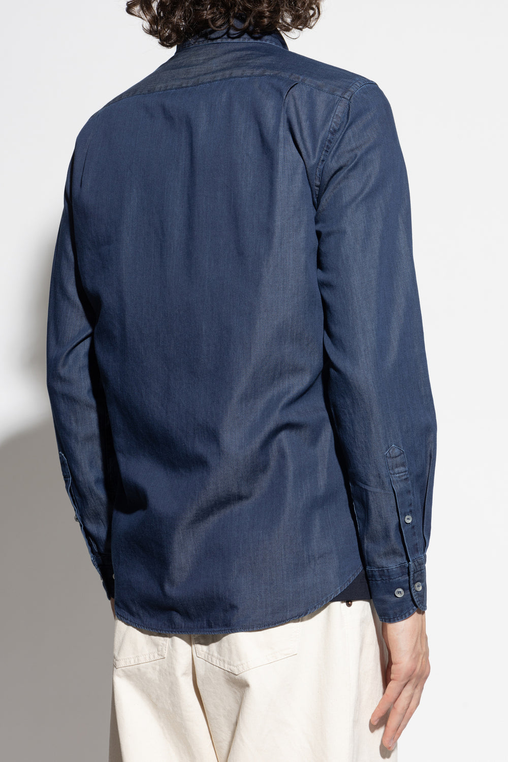 Camicia in denim leggero X-Soft in cotone Giza di Paul & Shark: Blu navy – vista alternativa