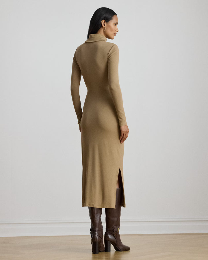 Robe à col roulé et nouée sur le devant Lauren Ralph Lauren: Camel – autre vue