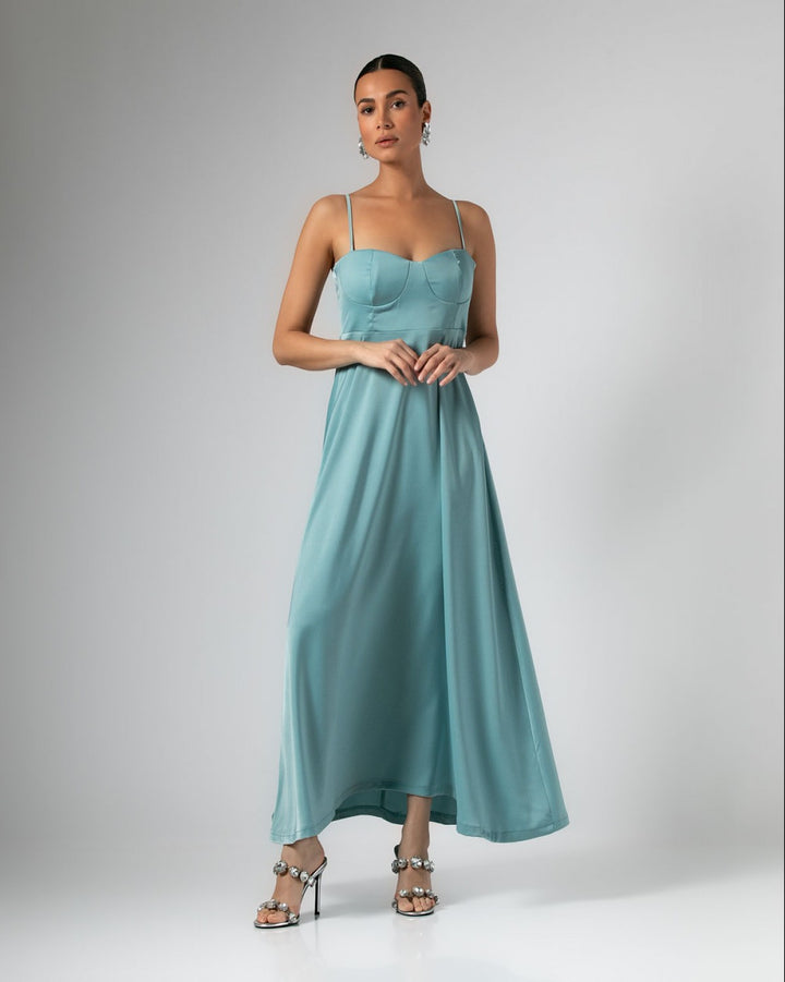 Vestido largo de satén «Never Needy»: Light Mint – vista alternativa