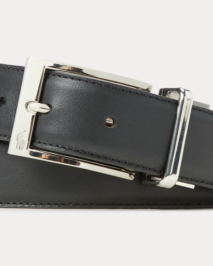 Ceinture de costume réversible en cuir Ralph Lauren: Noir/Marron – autre vue
