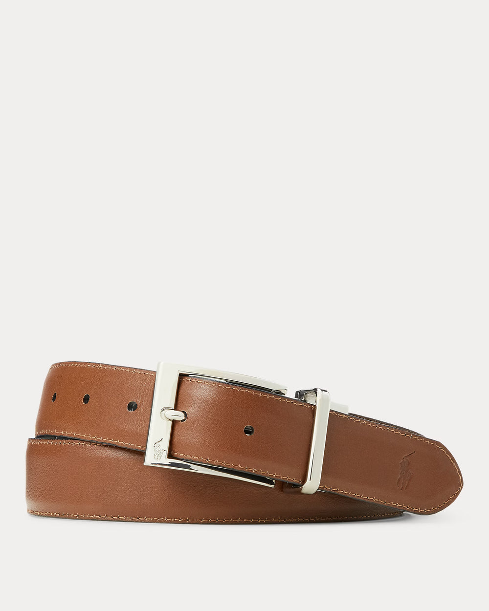 Ceinture de costume réversible en cuir Ralph Lauren: Noir/Marron – autre vue