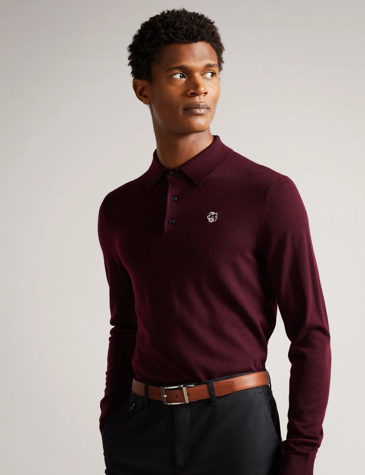 Ted Baker Karmer Wende-Gürtel aus poliertem Leder: Hellbraun/Blau – alternative Ansicht