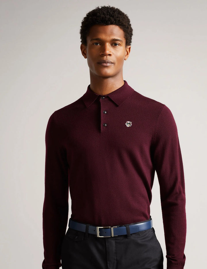 Ted Baker Karmer Wende-Gürtel aus poliertem Leder: Hellbraun/Blau – alternative Ansicht