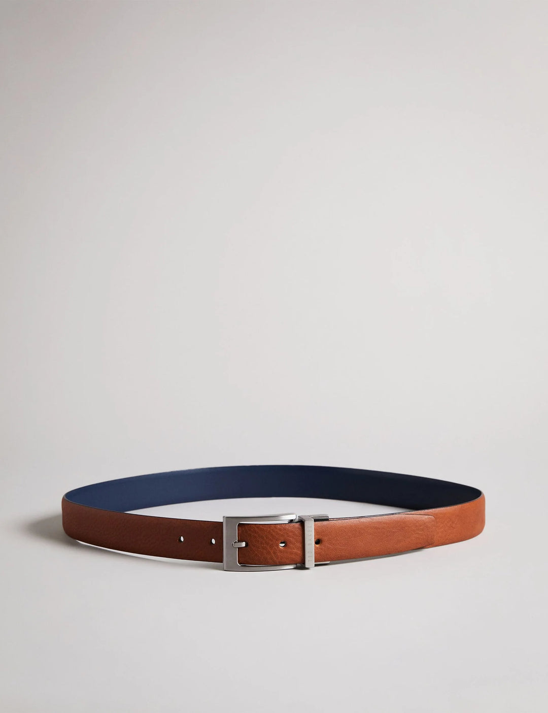 Cintura reversibile in pelle lucida Ted Baker Karmer: Beige/Blu