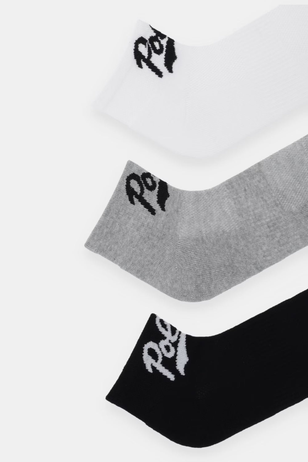 Ralph Lauren 女士短袜 3双装，白色/灰色/黑色 – 其他角度