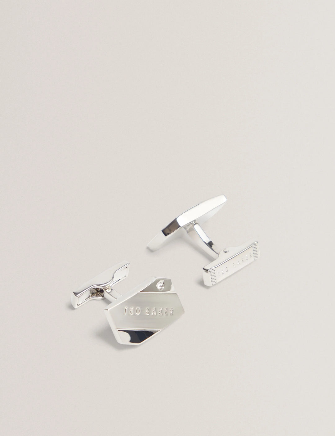 Gemelli Ted Baker Criis in metallo spazzolato: Argento