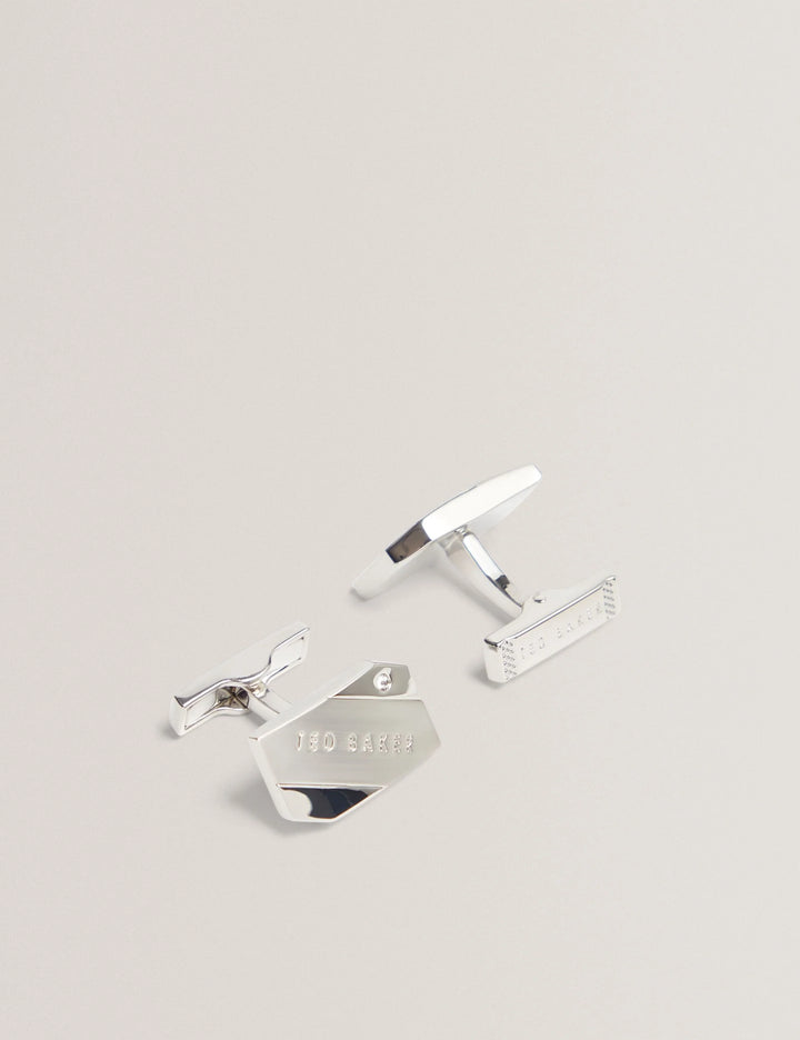 Boutons de manchette Ted Baker Criis en métal brossé: Argent