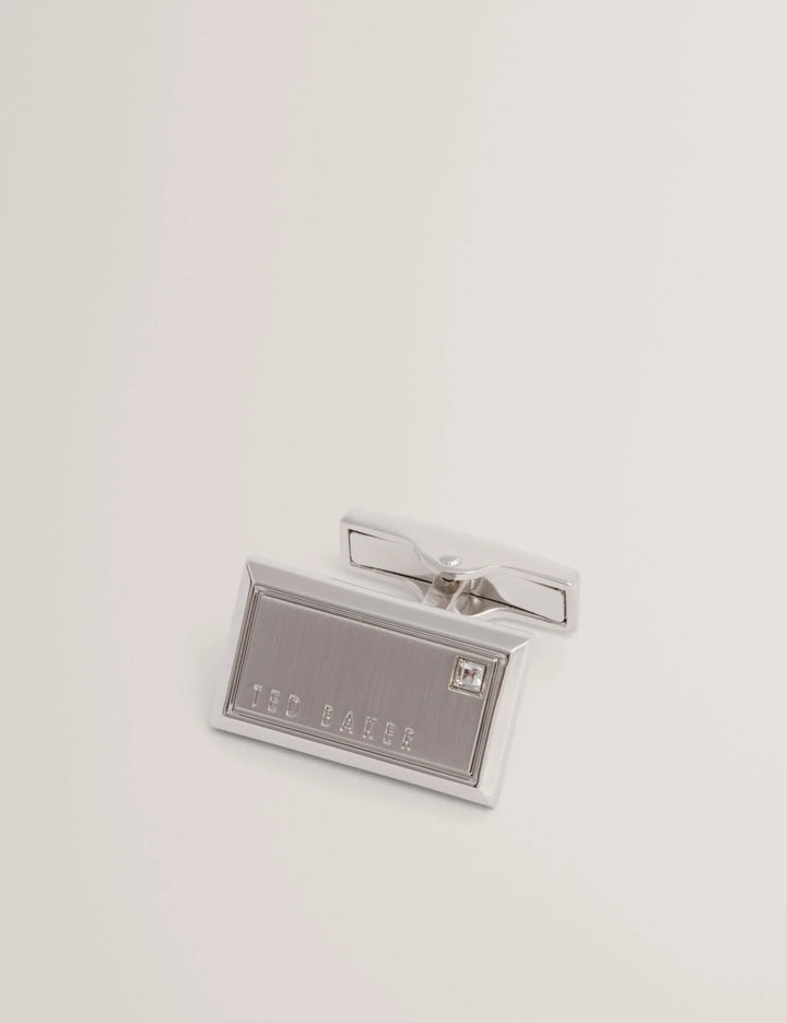 Ted Baker Kristol Manschettenknöpfe aus gebürstetem Metall: Silber – alternative Ansicht