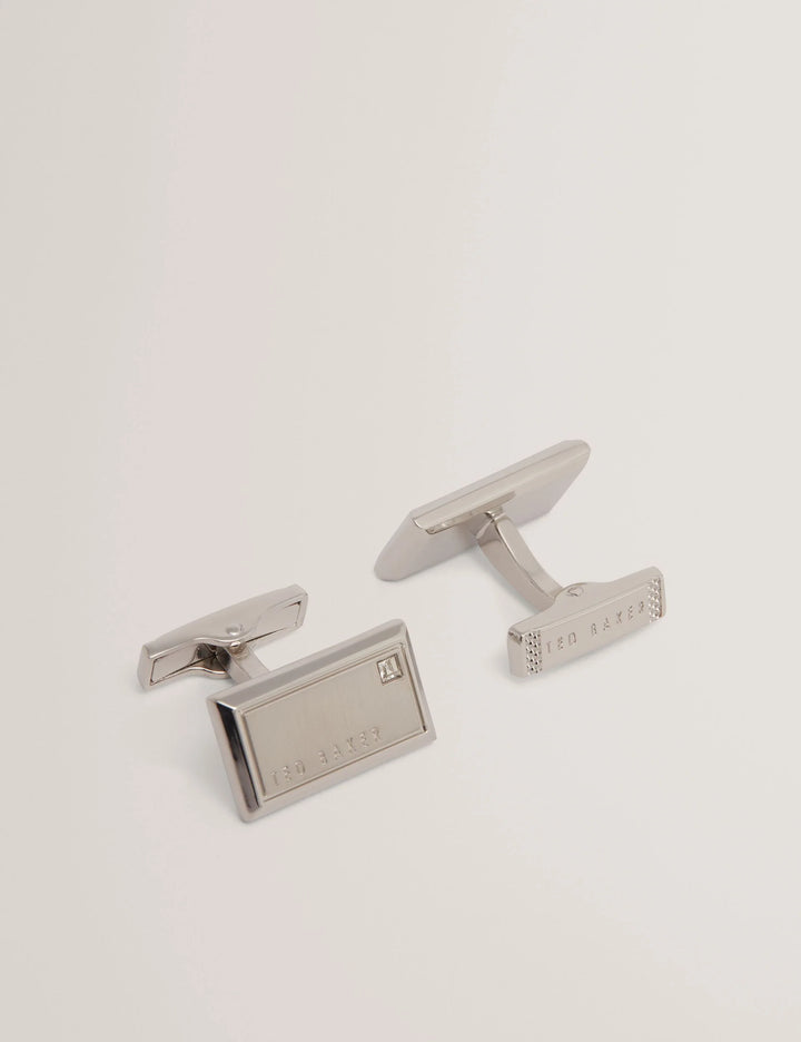 Ted Baker Kristol Manschettenknöpfe aus gebürstetem Metall: Silber