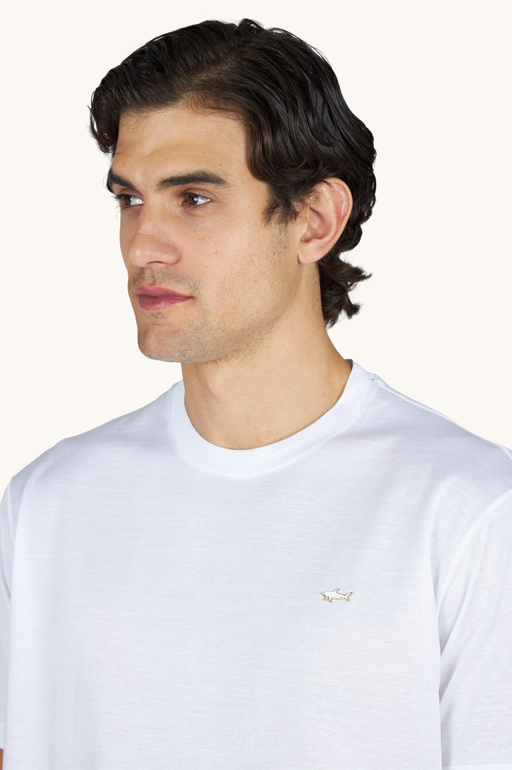 Paul & Shark Double Mercerised Cotton Jersey T-shirt | White