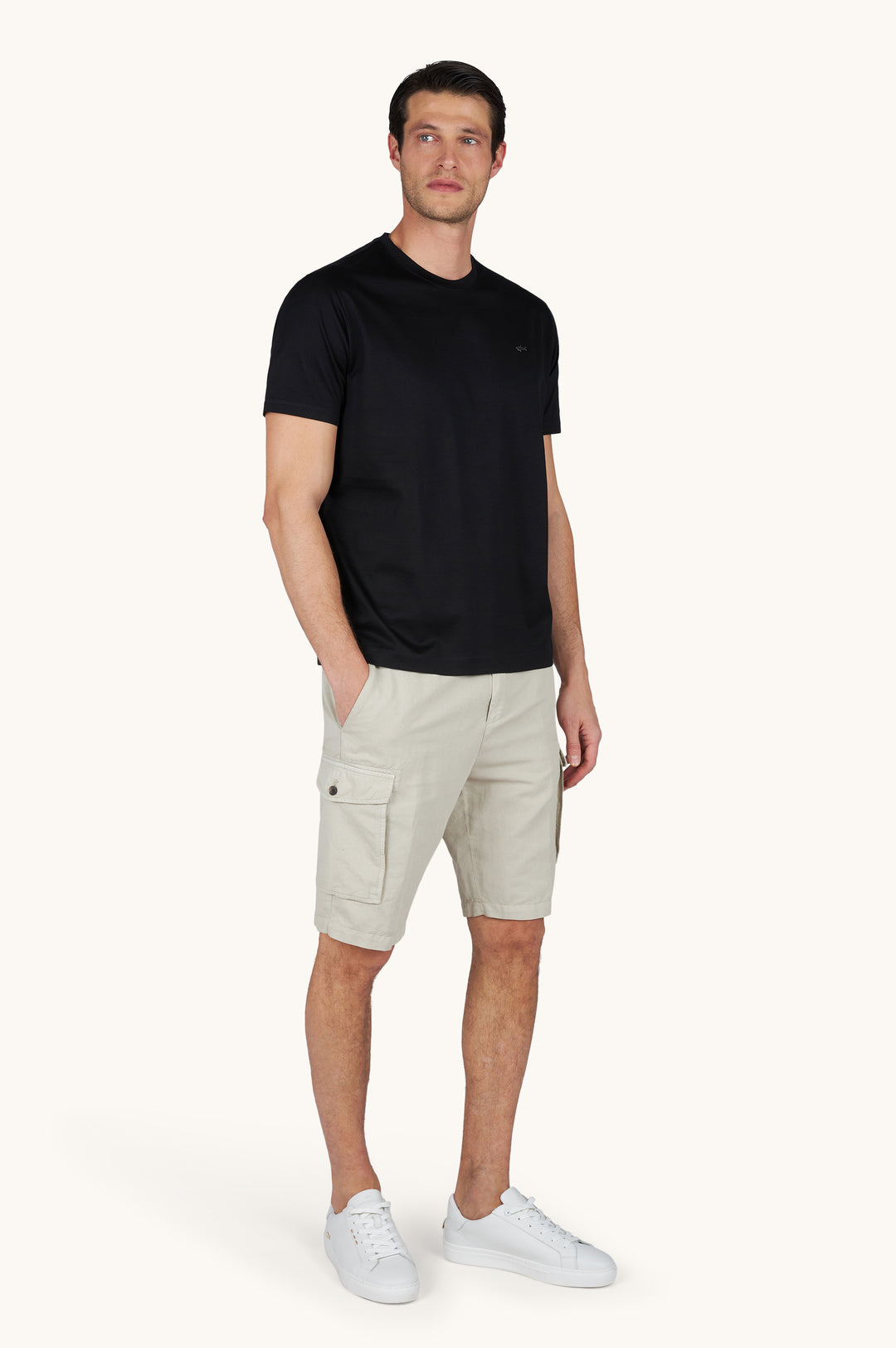 Paul &amp; Shark T-Shirt aus doppelt merzerisiertem Baumwolljersey | Schwarz
