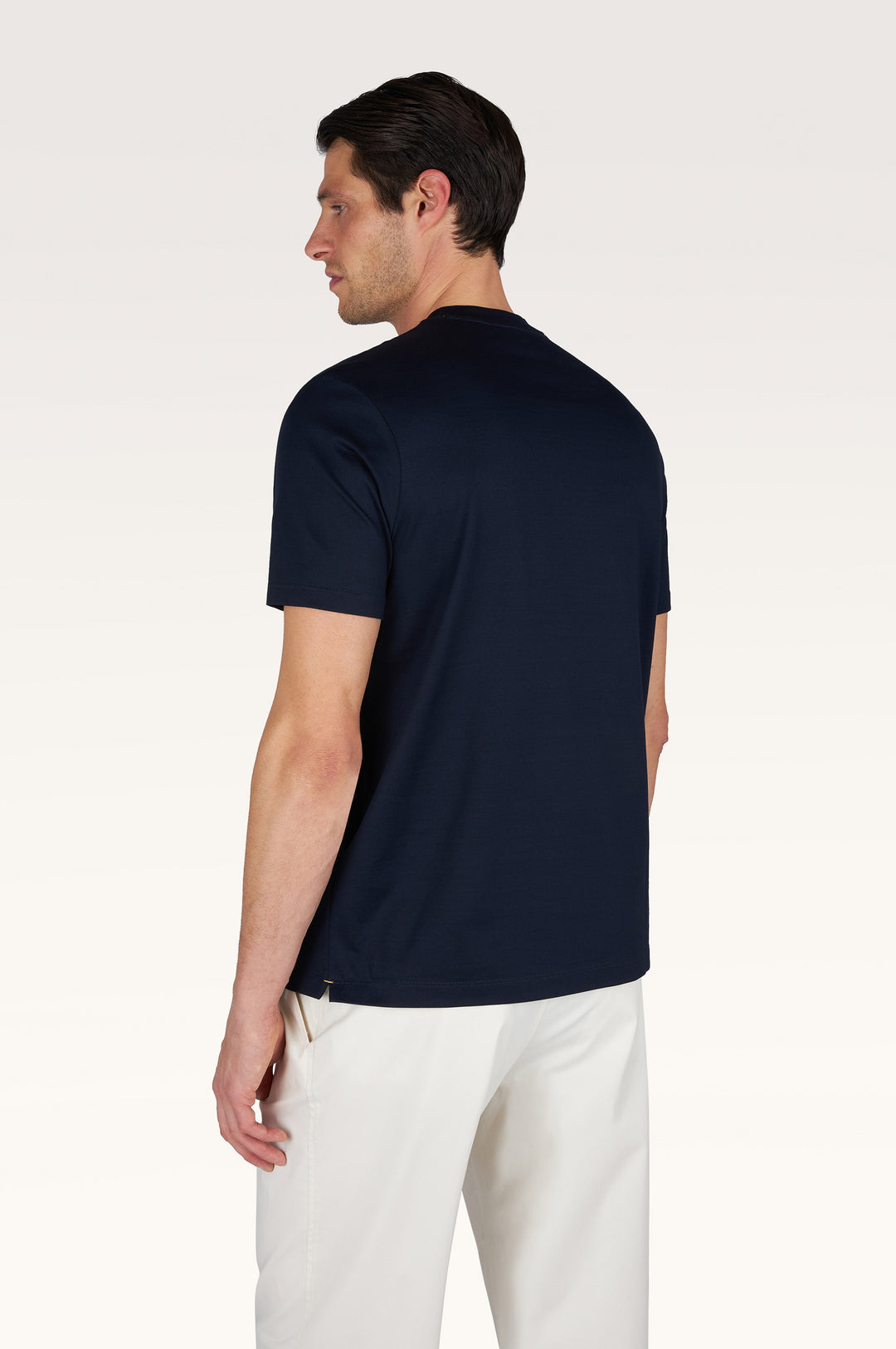 T-shirt en jersey de coton doublement mercerisé Paul &amp; Shark | Bleu marine