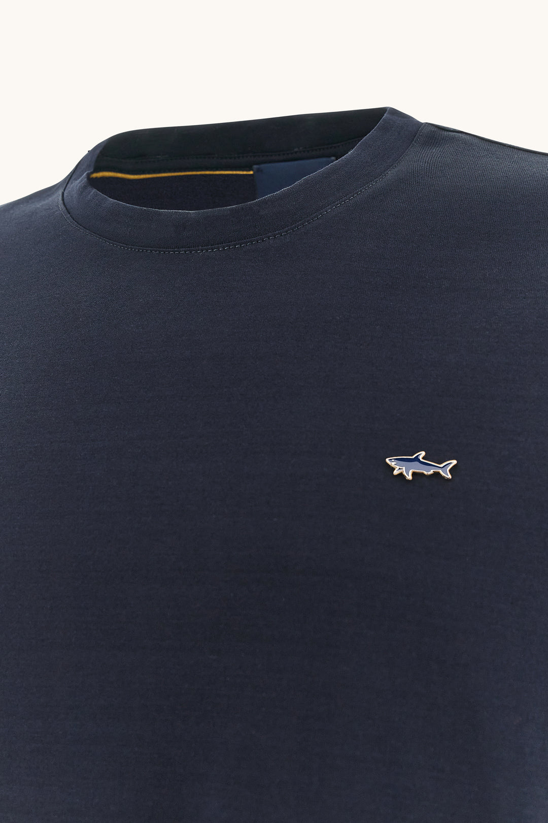 T-shirt en jersey de coton doublement mercerisé Paul &amp; Shark | Bleu marine