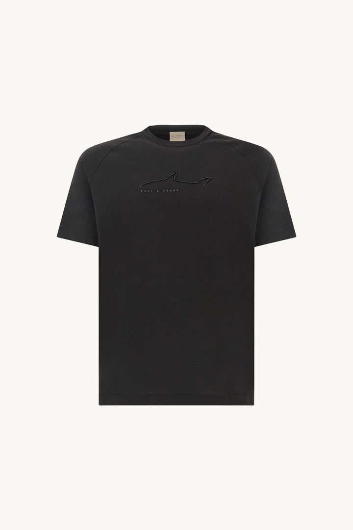 Paul &amp; Shark Leichtes T-Shirt aus Baumwolljersey | Schwarz
