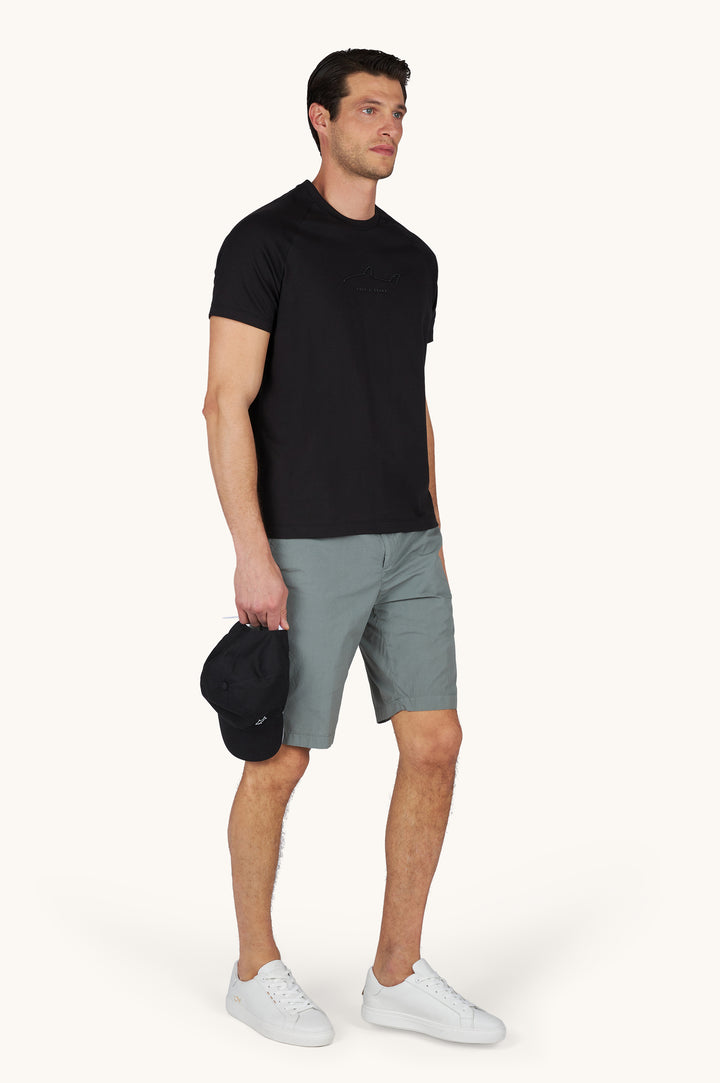 Paul &amp; Shark Leichtes T-Shirt aus Baumwolljersey | Schwarz