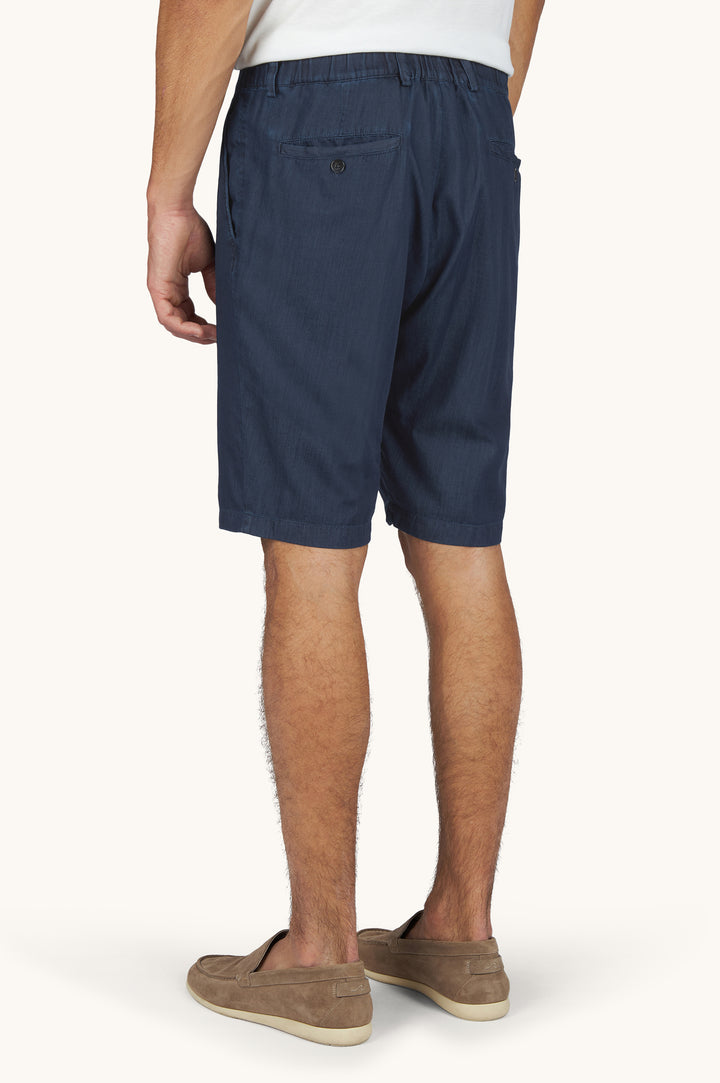 Paul & Shark Shorts in Lightweight Giza Cotton Denim | Navy