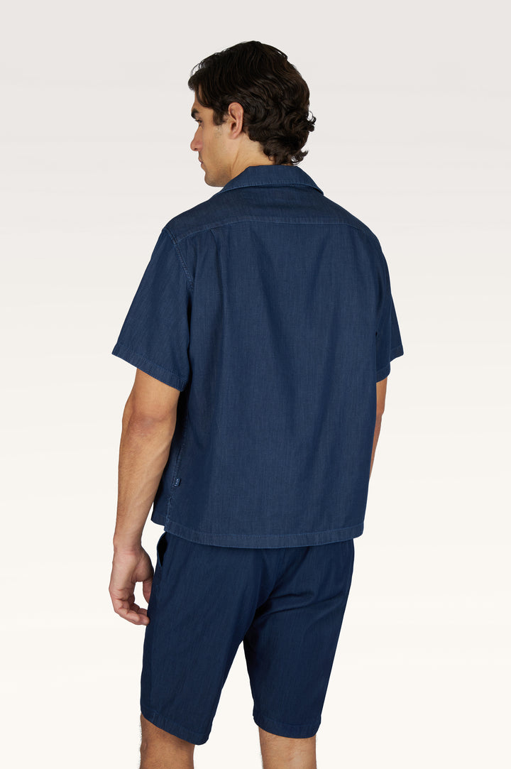 Paul & Shark Shorts in Lightweight Giza Cotton Denim | Navy