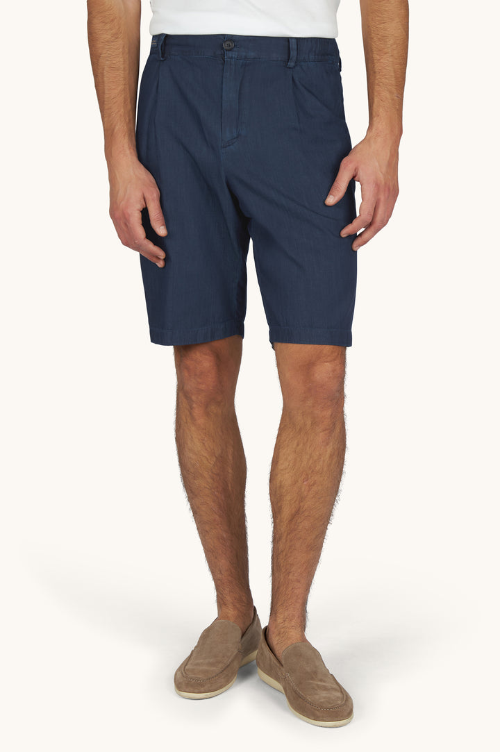 Paul & Shark Shorts in Lightweight Giza Cotton Denim | Navy