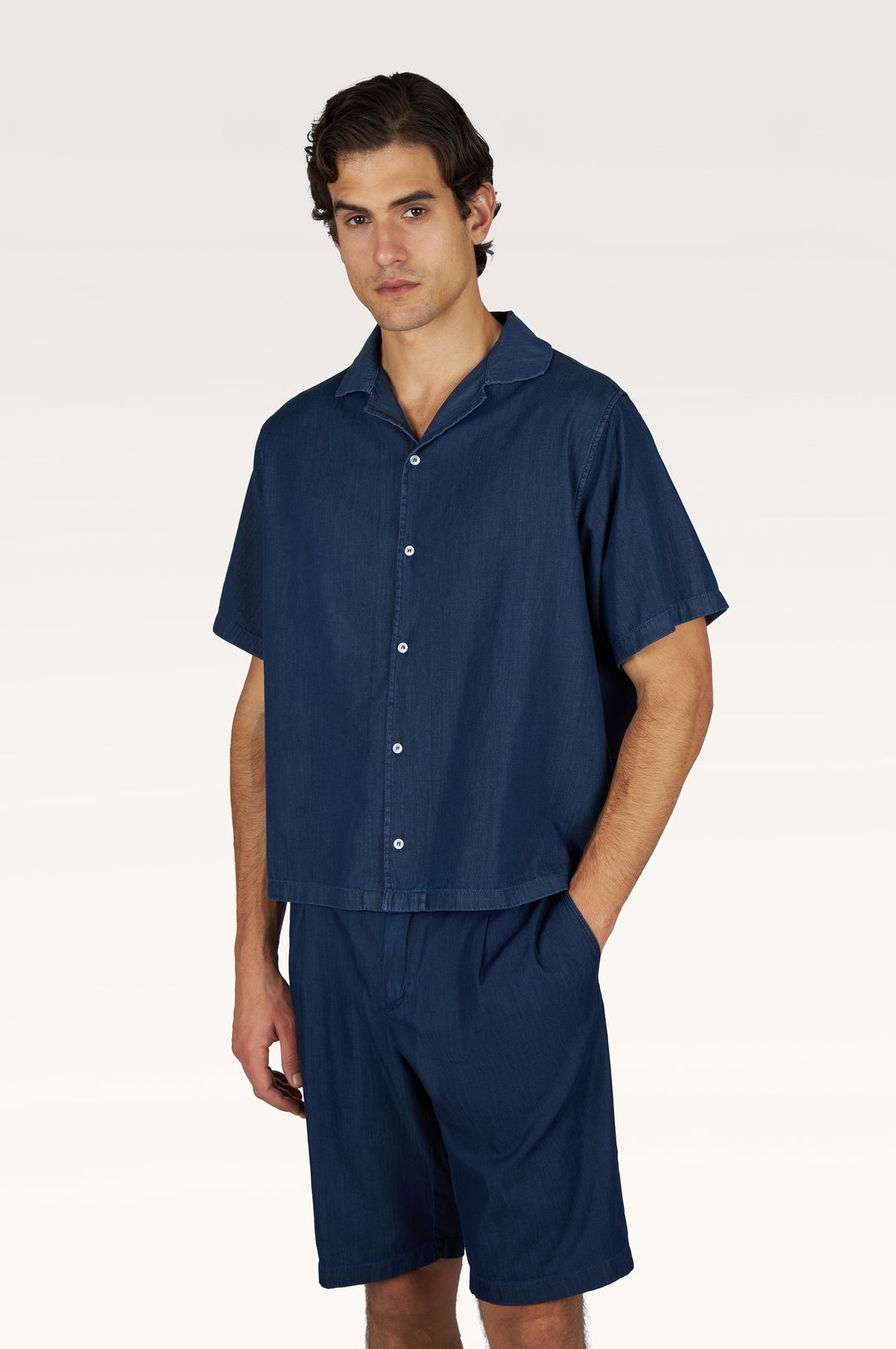 Paul & Shark Shorts in Lightweight Giza Cotton Denim | Navy