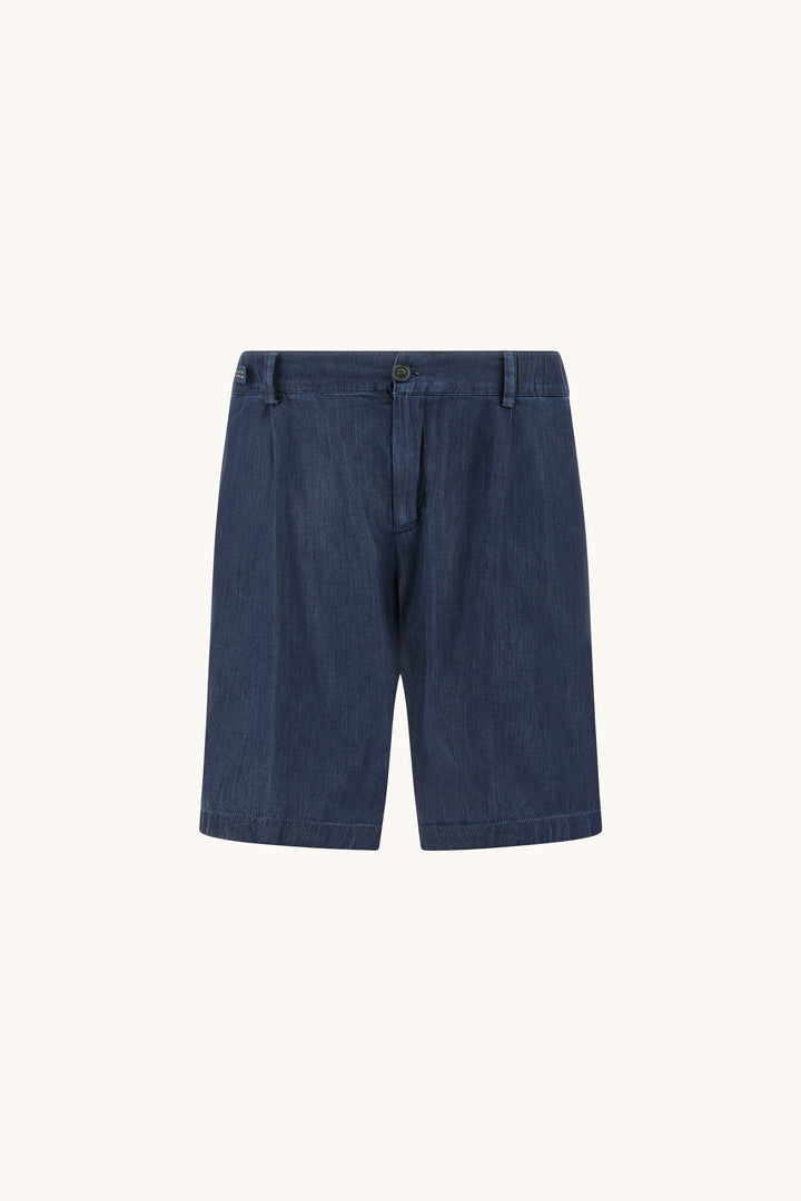 Paul & Shark Shorts in Lightweight Giza Cotton Denim | Navy