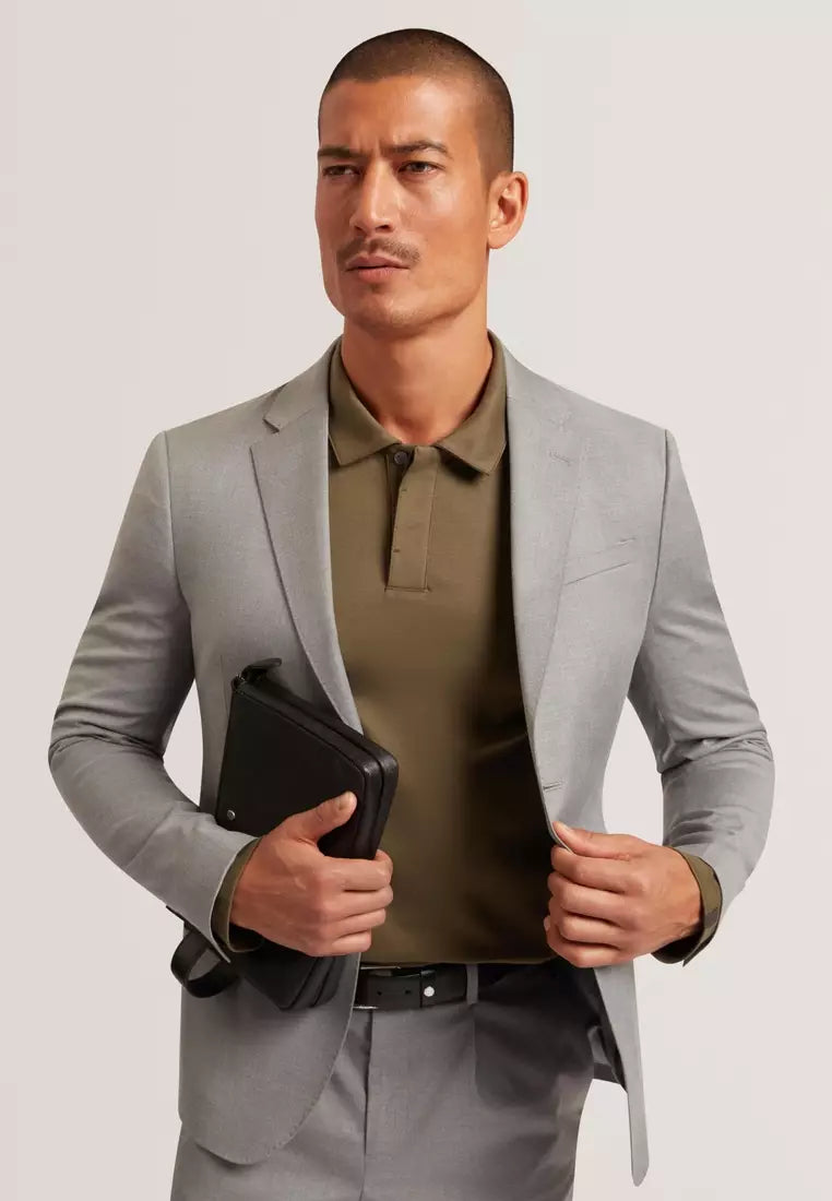 Κοστούμι Ted Baker Saisonj με Slim Γραμμή από: Ανοιχτό γκρι – εναλλακτική όψη