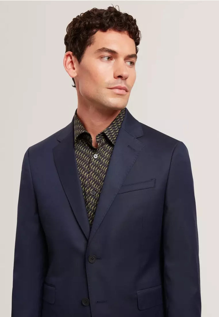 بدلة تيد بيكر Saisonj ذات Slim Fit من مزيج الصوف مع مادة مرنة: كحلي – عرض بديل
