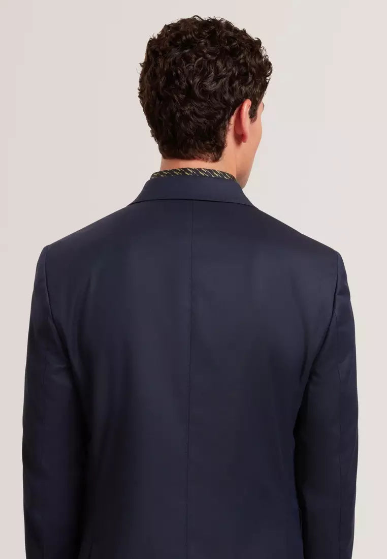 بدلة تيد بيكر Saisonj ذات Slim Fit من مزيج الصوف مع مادة مرنة: كحلي – عرض بديل