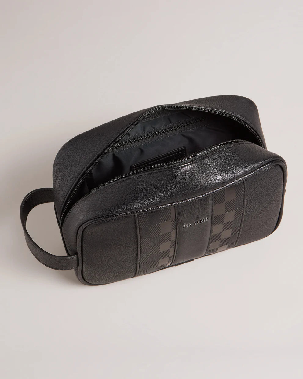 Ted Baker Waydee House Check Pu Washbag | Black