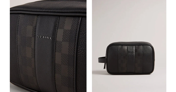Ted Baker Waydee House Check Pu Washbag | Black