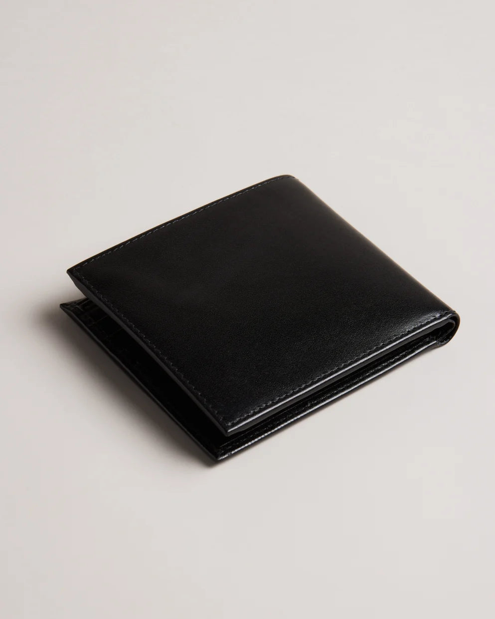 Ted Baker Prugs Δερμάτινο Bifold Πορτοφόλι για Κέρματα | Μαύρο