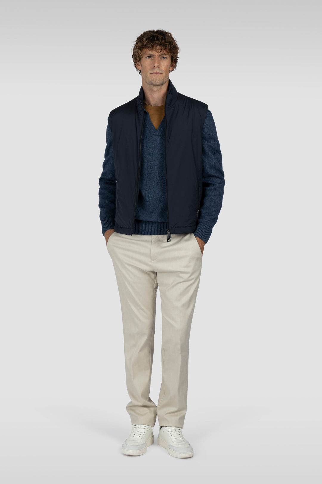 Pantalon chino en laine Dynamic de Paul &amp; Shark, coupe classique, avec – autre vue