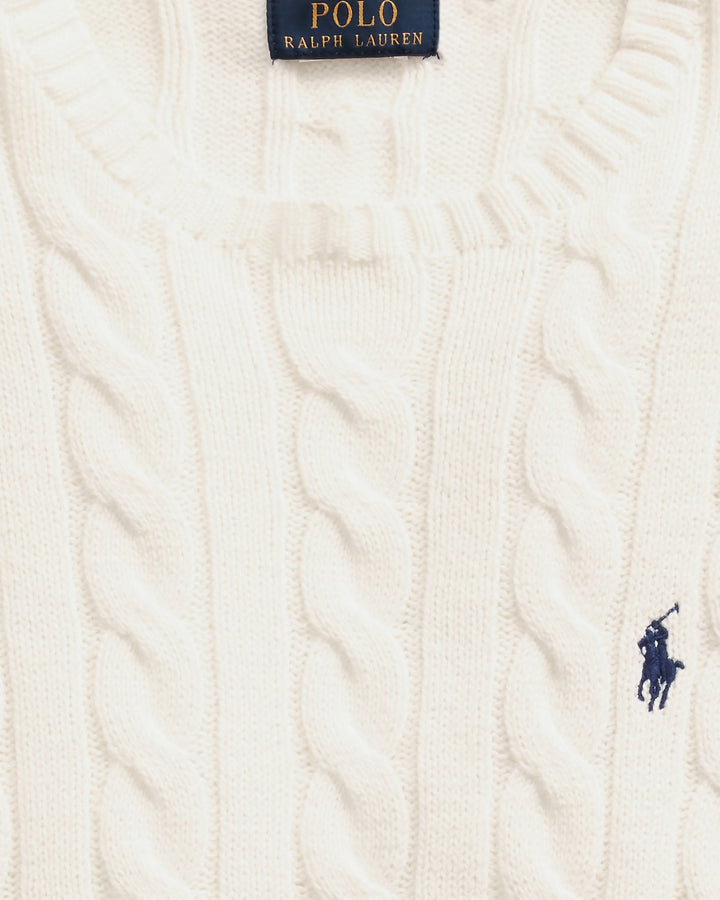 Jersey de algodón con punto trenzado de Ralph Lauren: Color crema – vista alternativa