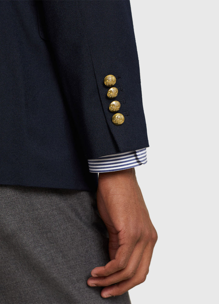 Veste en gabardine de laine à simple boutonnage Ralph: Bleu marine – autre vue