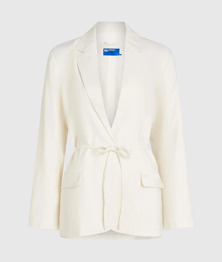 Karl Lagerfeld Damenblazer mit Bindegürtel: Off White – alternative Ansicht