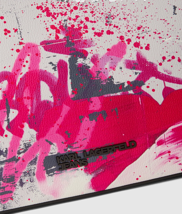 Bolso de hombro con estampado de grafitis de Karl: Painters Pink – vista alternativa