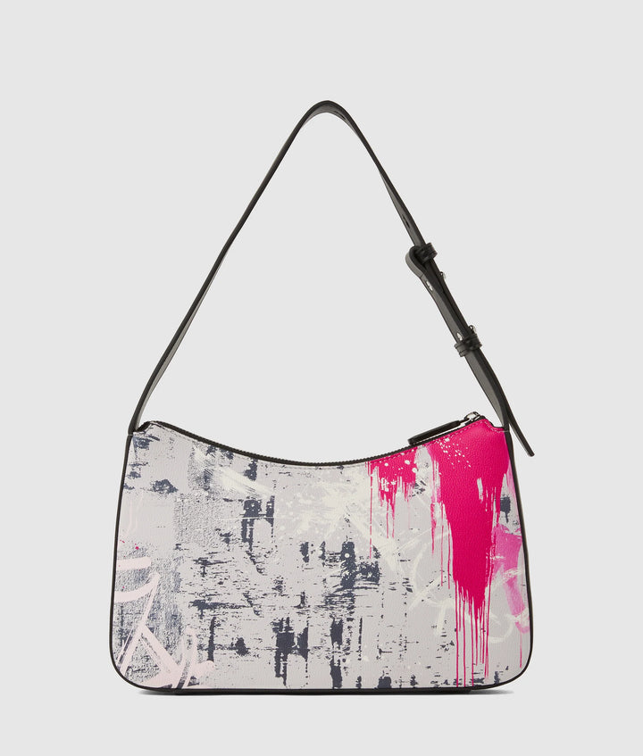 Bolso de hombro con estampado de grafitis de Karl: Painters Pink – vista alternativa