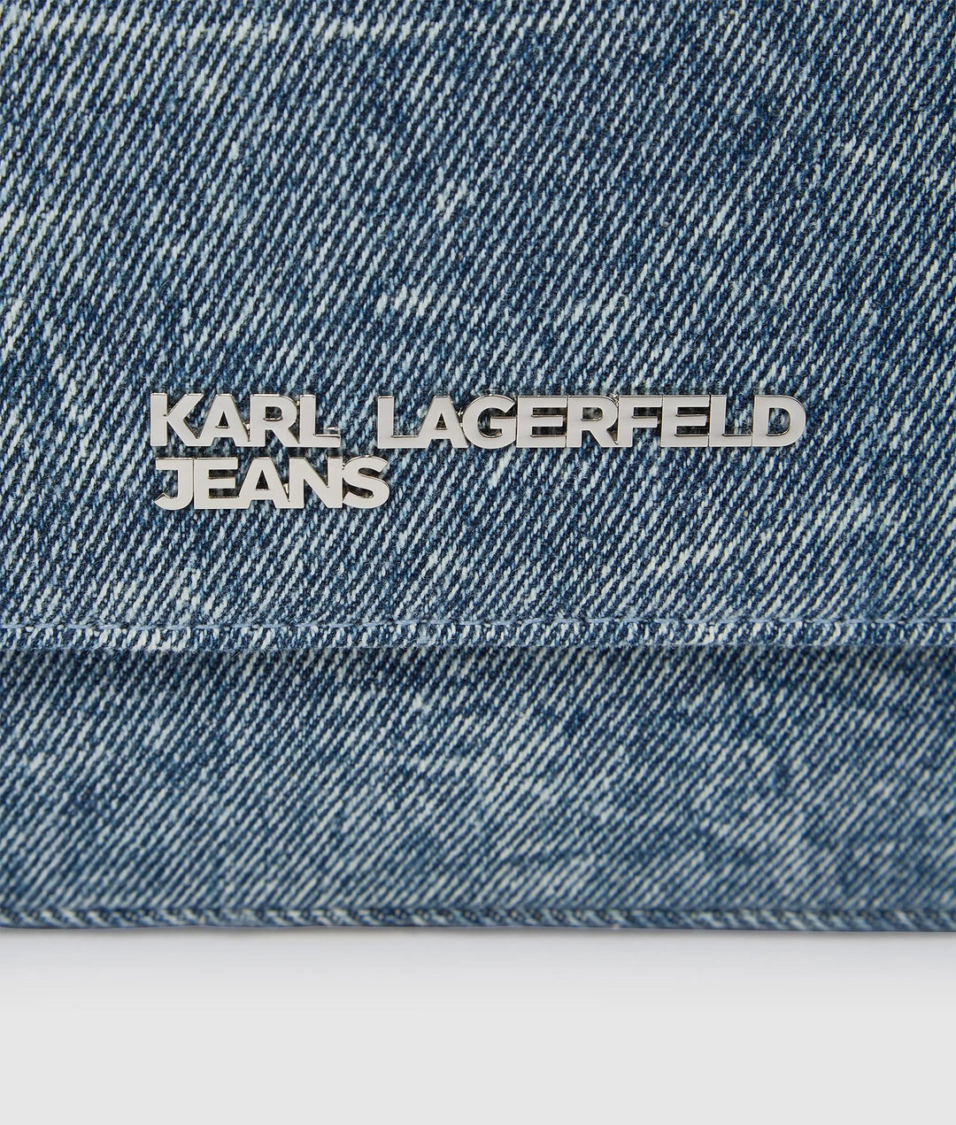 Borsa con manici superiori e catena in denim Karl: Denim slavato – vista alternativa