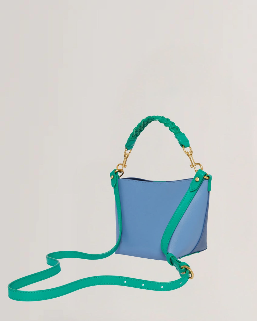 Μικρή τσάντα Ted Baker Wynola με υφασμένες λαβές και: Μπλε – εναλλακτική όψη