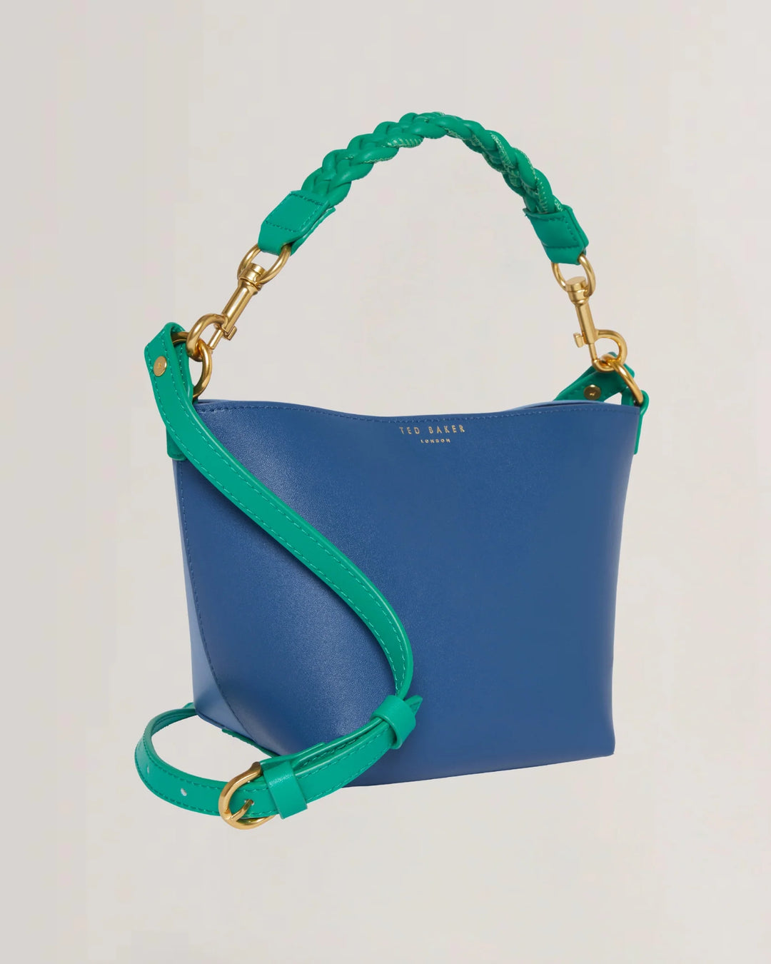 Μικρή τσάντα Ted Baker Wynola με υφασμένες λαβές και: Μπλε