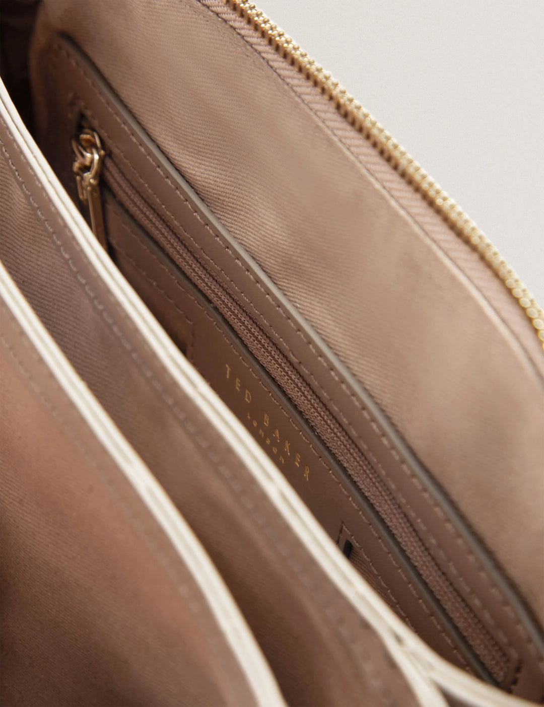 Sac à bandoulière en cuir et sangle tissée Ted Baker: Taupe – autre vue