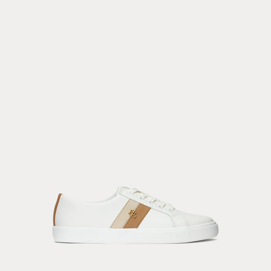 Lauren Ralph Lauren Janson II Leder-Sneaker: Snow White