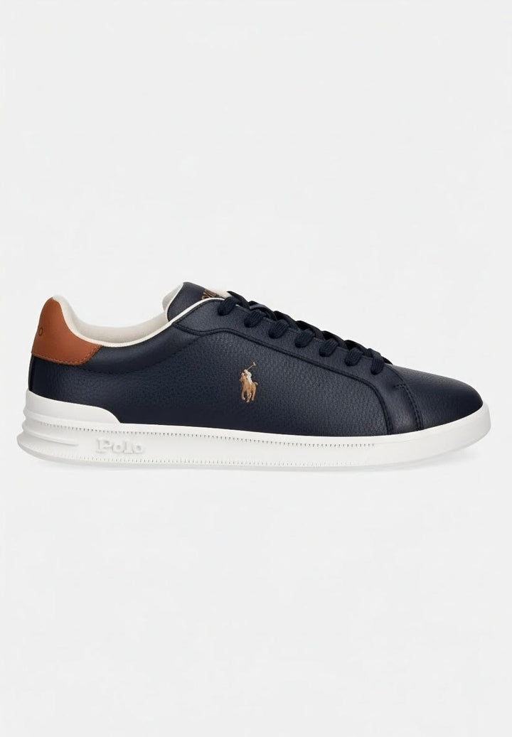 Ανδρικά δερμάτινα παπούτσια Ralph Lauren Αθλητικά: Μπλε ναυτικό