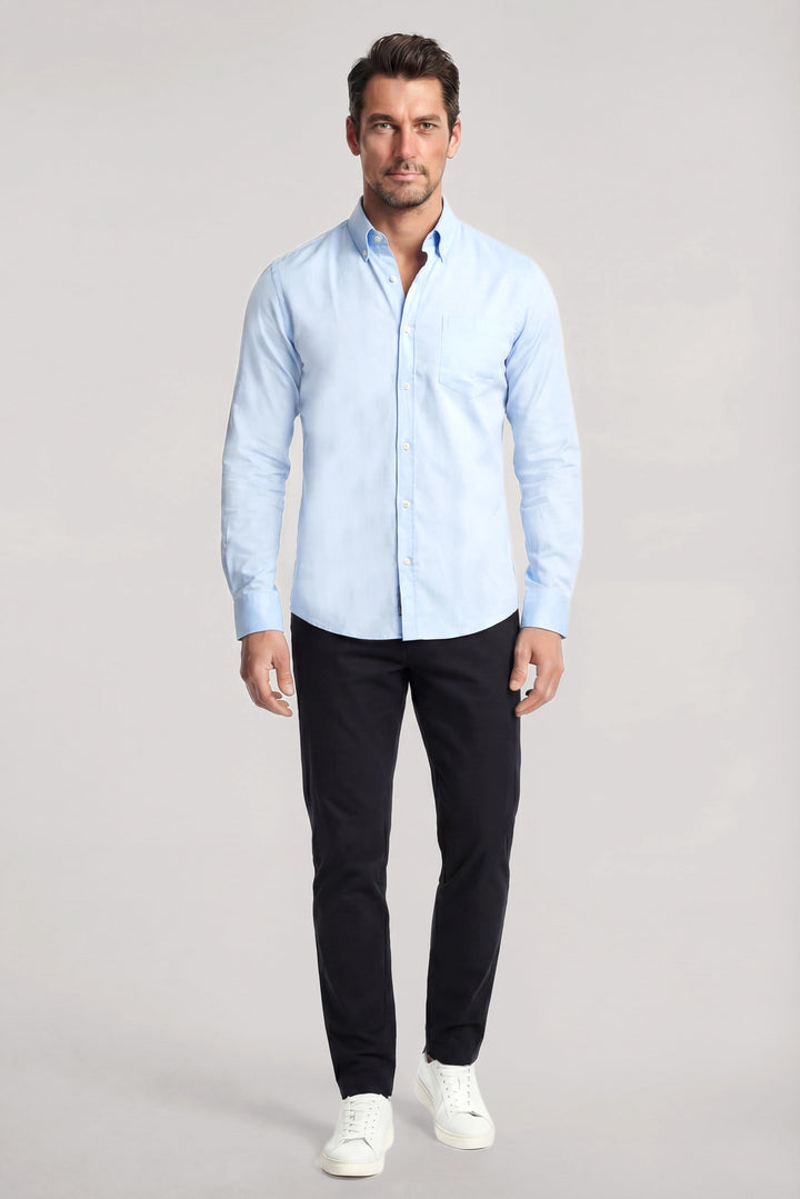 Paul &amp; Shark Sommer-Oxfordhemd aus Baumwolle in Regular-Fit: Hellblau – alternative Ansicht