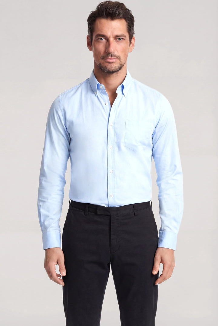 Paul &amp; Shark Sommer-Oxfordhemd aus Baumwolle in Regular-Fit: Hellblau