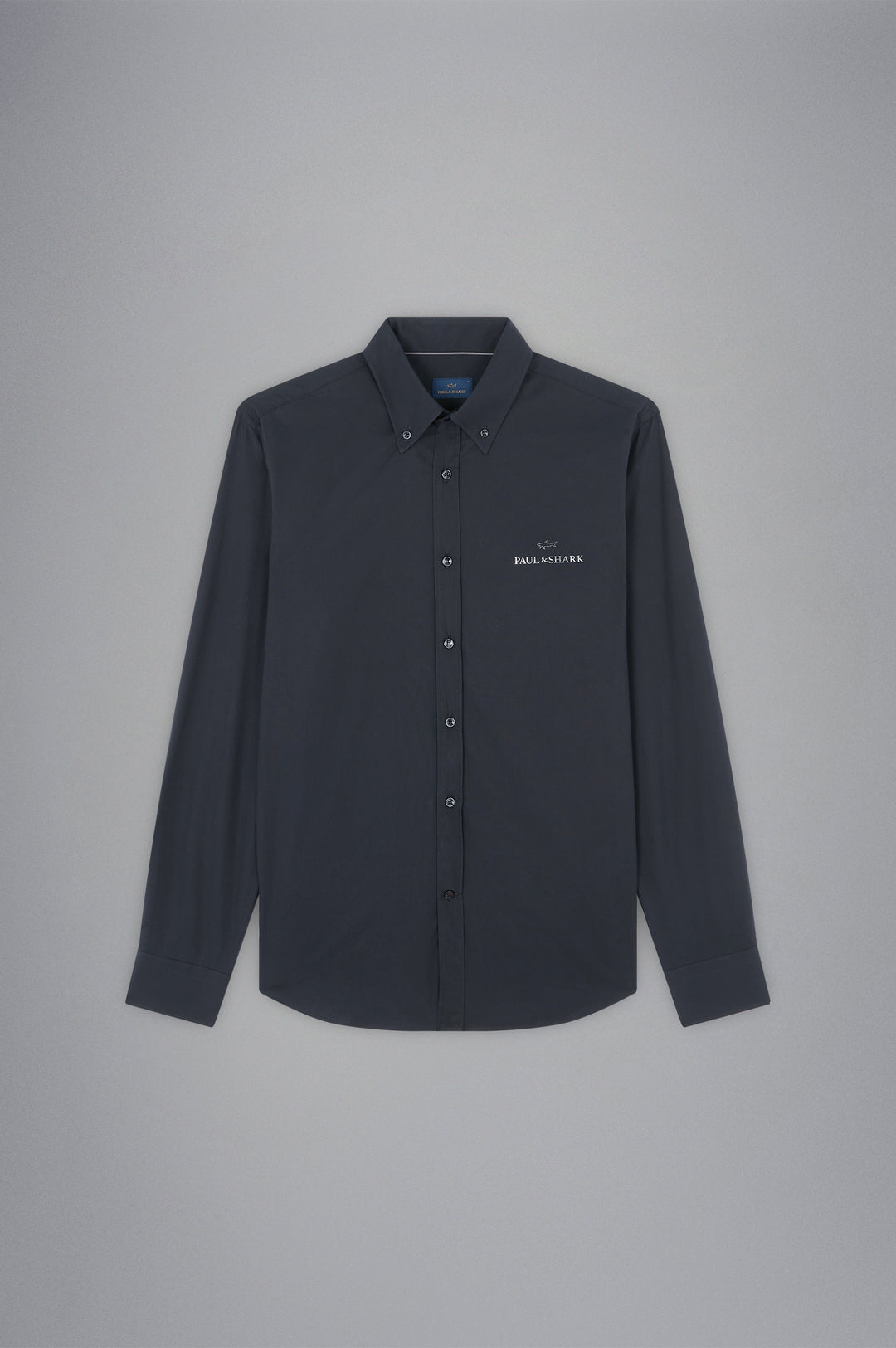 Chemise en coton Paul &amp; Shark avec logo imprimé réfléchissant: Noir – autre vue